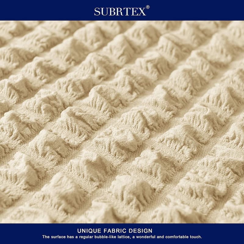 Subrtex 1 Piece Armchair Slipcover Seersucker Skirt Stretch Spandex Furniture Protector