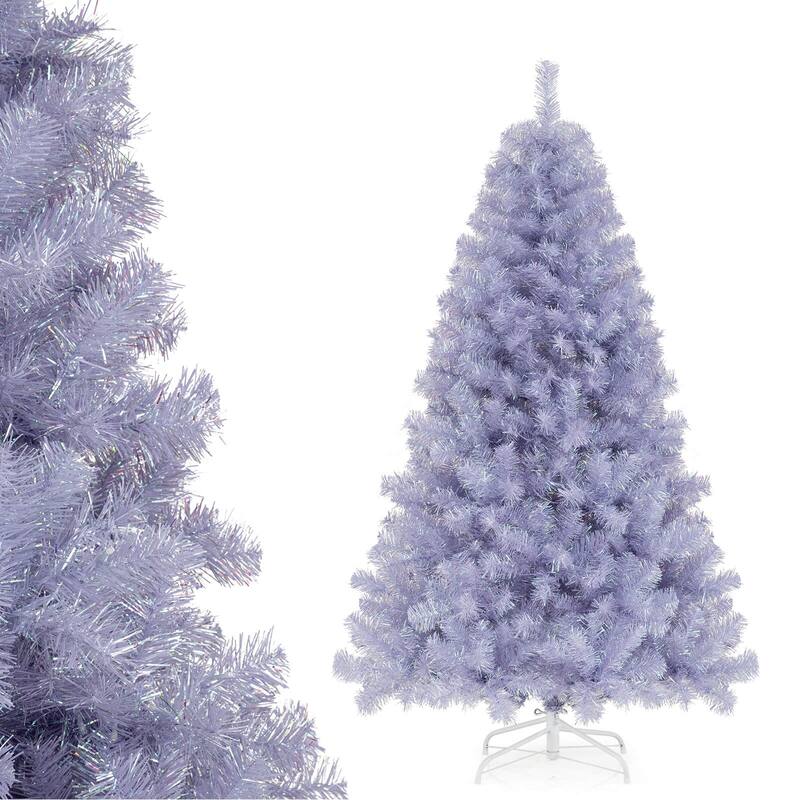 Costway 6.5 FT/7.5 FT Artificial Xmas Tree with 250/550 White LED - See Details