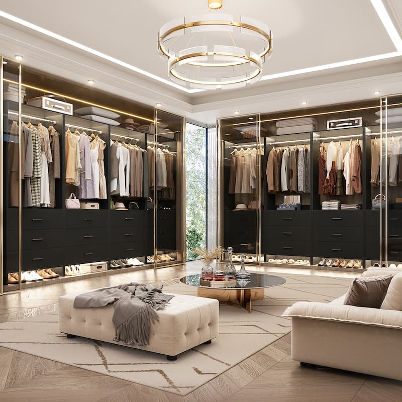 Cimly Freestanding Closet Sytem, Closet Organizer Wardrobe for Walk-in and Reach-in Closet