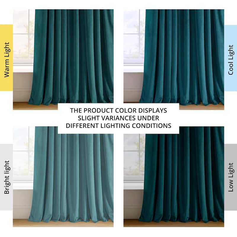 Exclusive Fabrics Signature Velvet Blackout Curtain 108 Inches Long (1 Panel)
