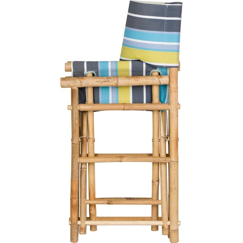 Patio Indoor Outdoor Folding Bamboo Director Chair Set of 2