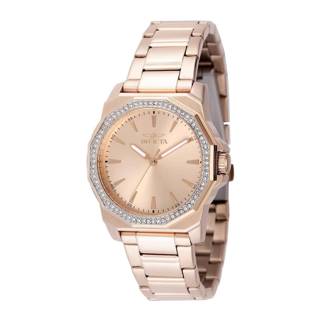 Invicta Women's 49115 Speedway Quartz 3 Hand Rose Gold Dial Watch