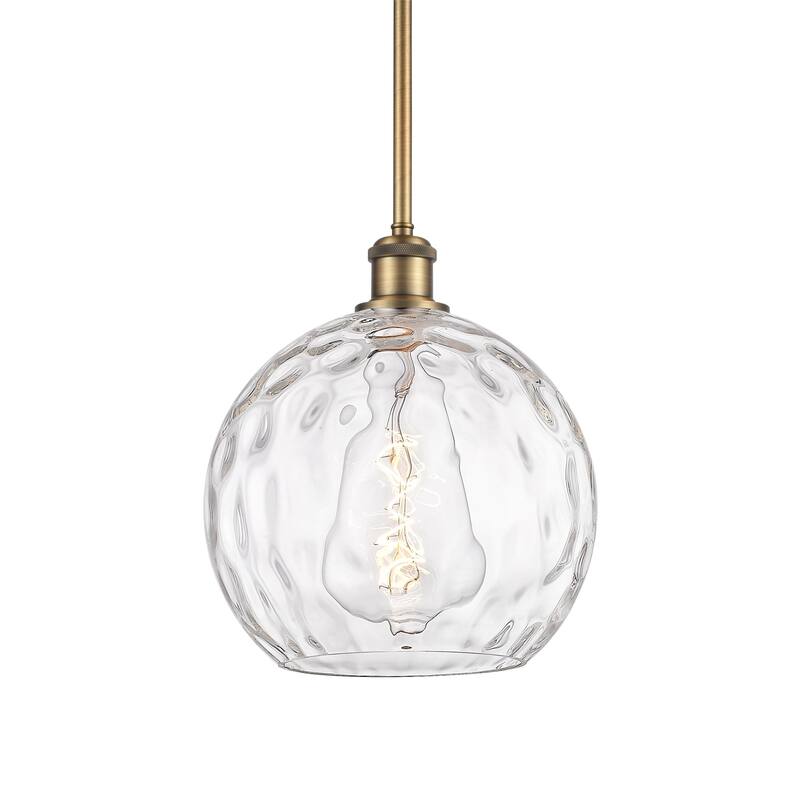Innovations Lighting 516-1S-13-10 Athens Pendant Athens 10" Wide - Brushed Brass / Clear Water Glass