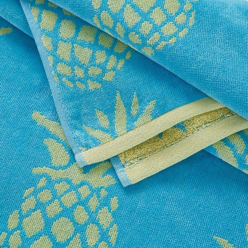 Linery & Co. 100% Cotton Jacquard 2 Pack Summer Beach Towels