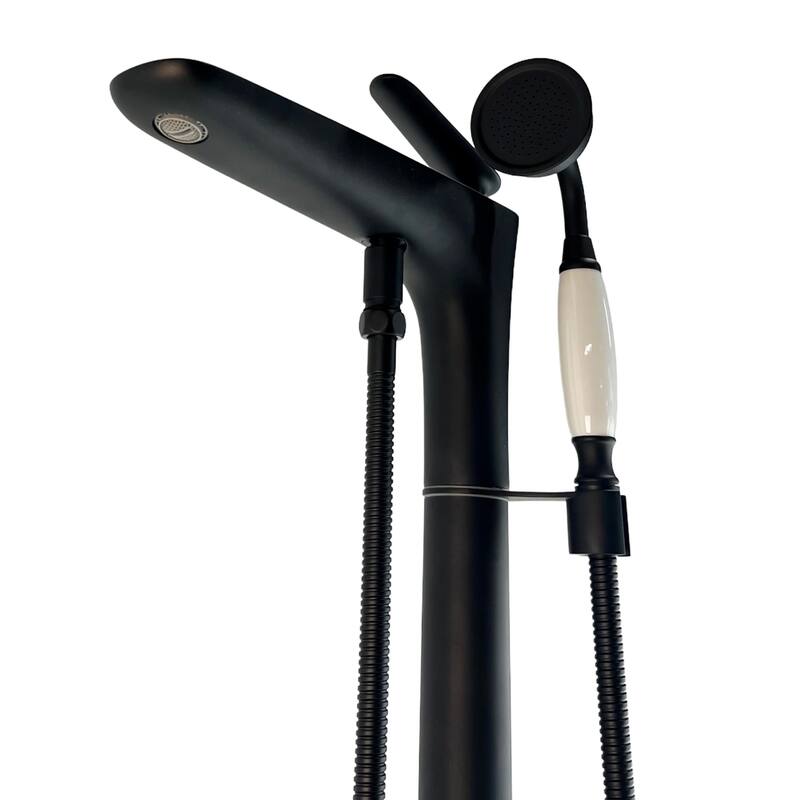 Pluto Triangle Head Tub Filler Faucet with Hand Shower