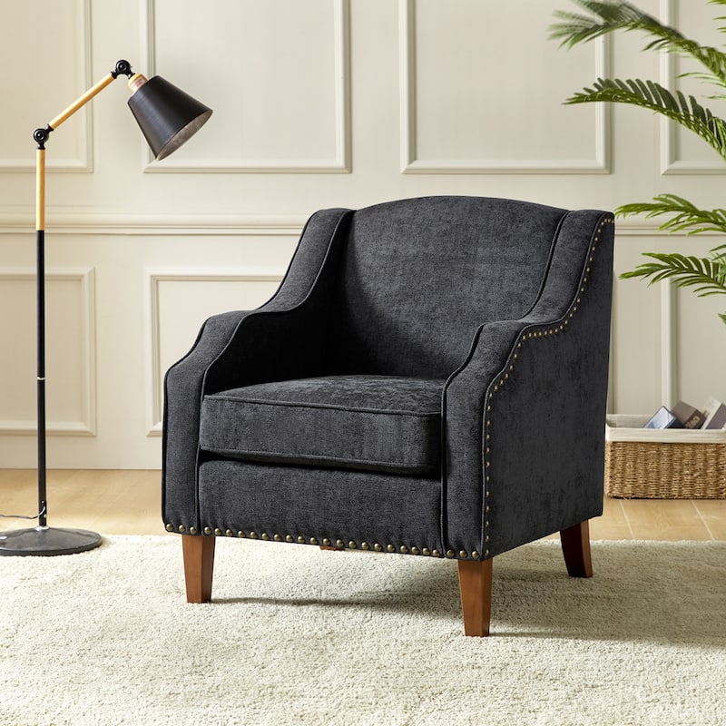Lucretius Armchair with Nailhead Trim by HULALA HOME