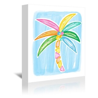 Americanflat - 8" x 10" Palm Blue by Lisa Nohren Wrapped Canvas Wall ...