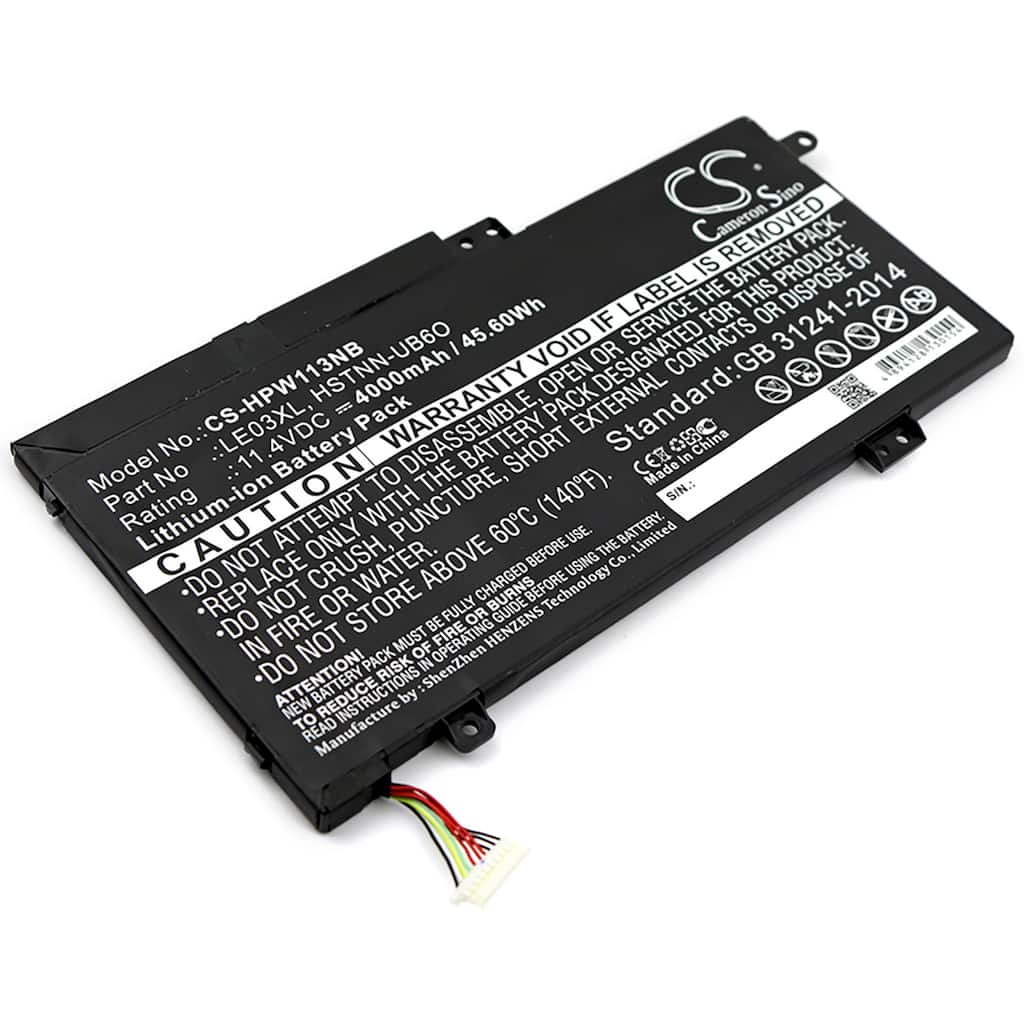 Battery for HP Pavilion Envy x360 796356-005 HSTNN-UB6O LE03XL TPN-W113 TPN-W114 - Black