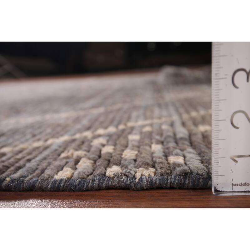 Trellis Geometric Moroccan Oriental Area Rug Hand-Knotted Wool Carpet - 7'0"x 11'2"