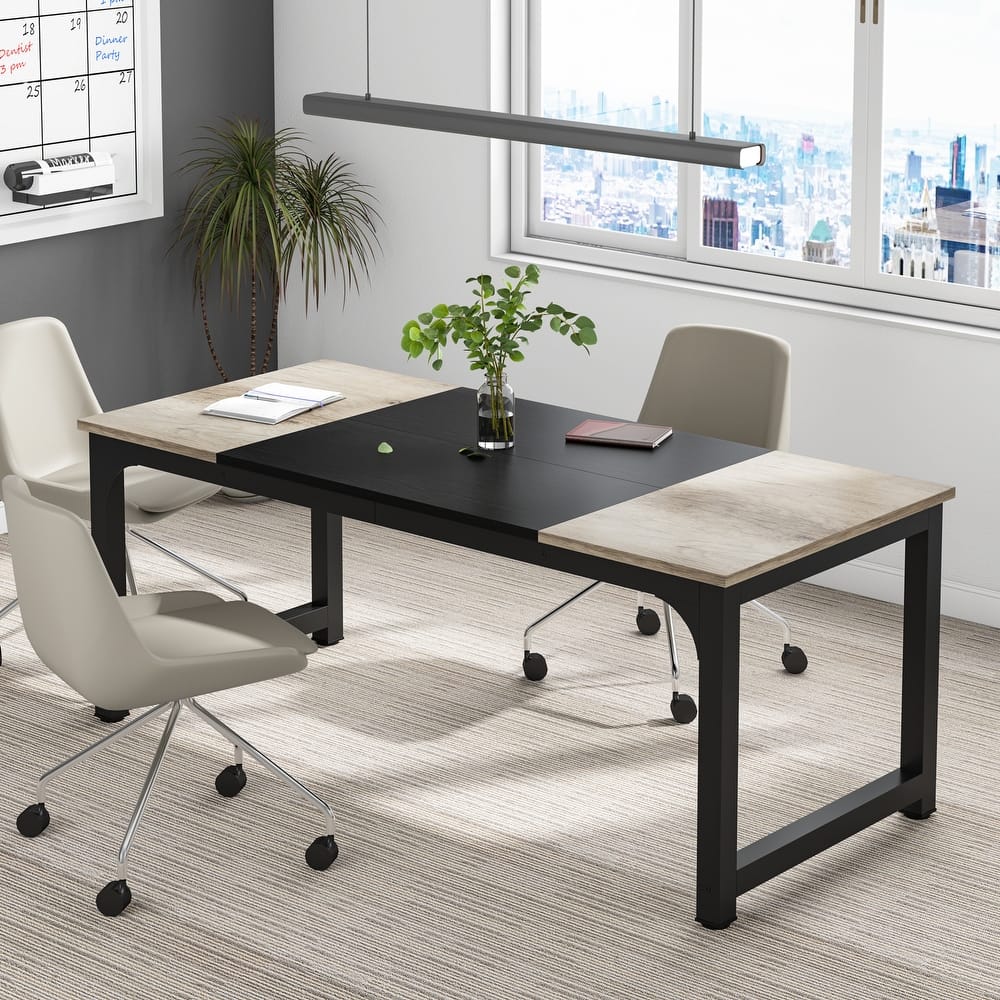 70.86" Conference Table, Meeting Table with Stable Metal Frame - 70.86”L x 31”W x 29”H