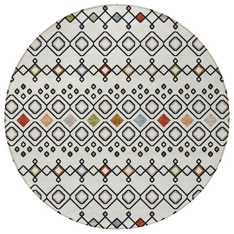 HomeRoots Geometric Modern Rectangle Outdoor Rug