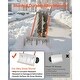 preview thumbnail 4 of 9, 24 Inch Push Snow Shovel with Wide Blade Sturdy Frame and Anti-Slip Wheels for Driveway Yard or Sidewalk