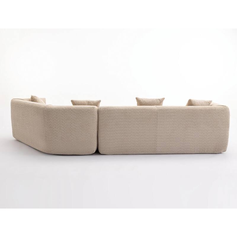 Boucle Fabric Free Combination Modular Reversible Sofa Set