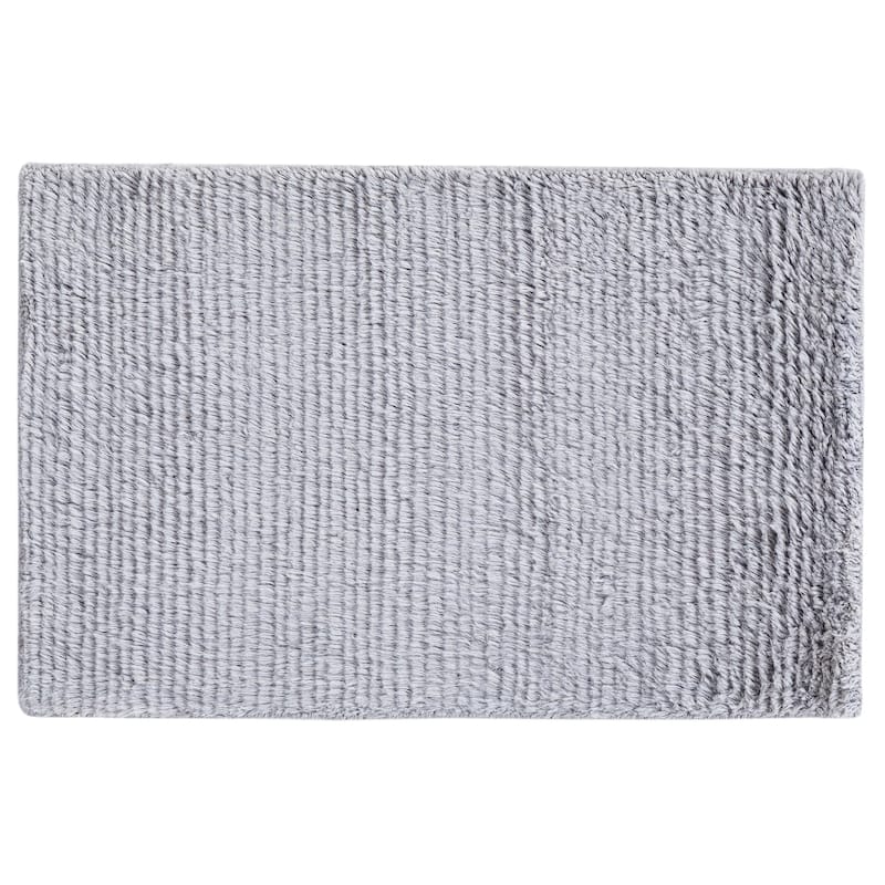 Terra by Obeetee Bliss Solid Rug - Gray - 2' x 3'