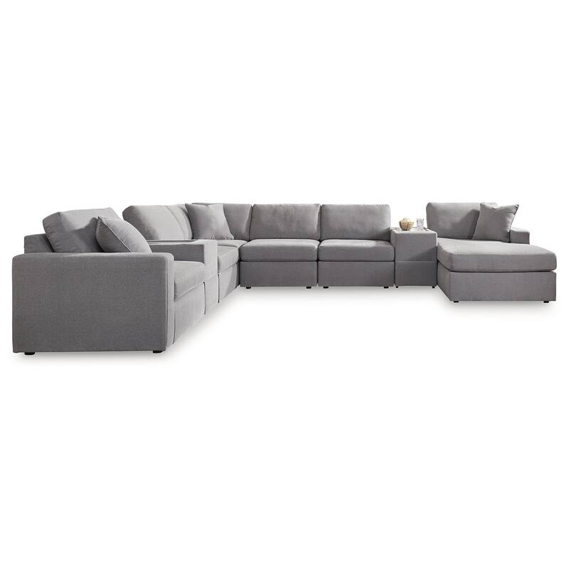 Signature Design by Ashley Modmax 8-Piece Sectional with Chaise and Storage Consoles - 157" W x 124" D x 36" H