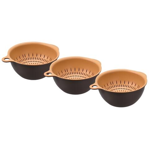 Kitchen Strainer Colander Bowl Set, Double Layer Drain Basket - 25.5cm x 22cm x10cm