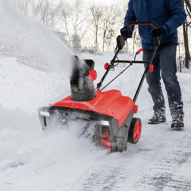 Costway 20'' Electric Snow Thrower 120V 15Amp Snow Blower with - See Details