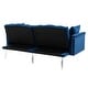 preview thumbnail 34 of 115, Velvet Loveseat Sofa Bed with 2 Pillows, Mid Century 2-Seat Couches Convertible Sofa Bed for Living Room, Bedroom,Office