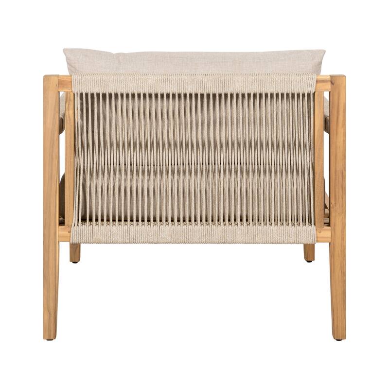 Christopher Knight Home - Outdoor Acacia Wood Club Chair with Side Table