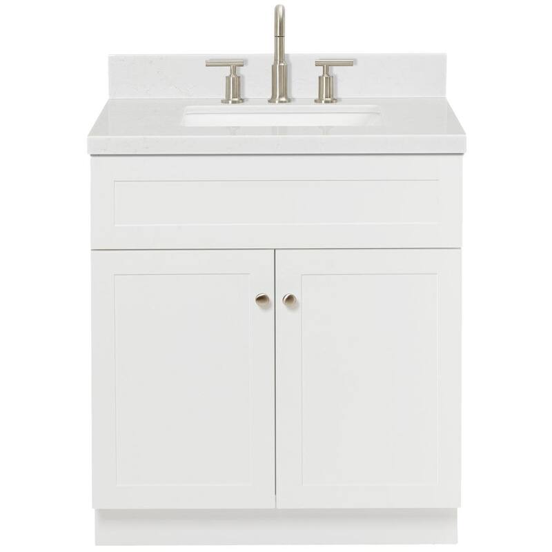 Ariel F030SCQRVO Hamlet 30" Free Standing Single Basin Vanity Set with - White