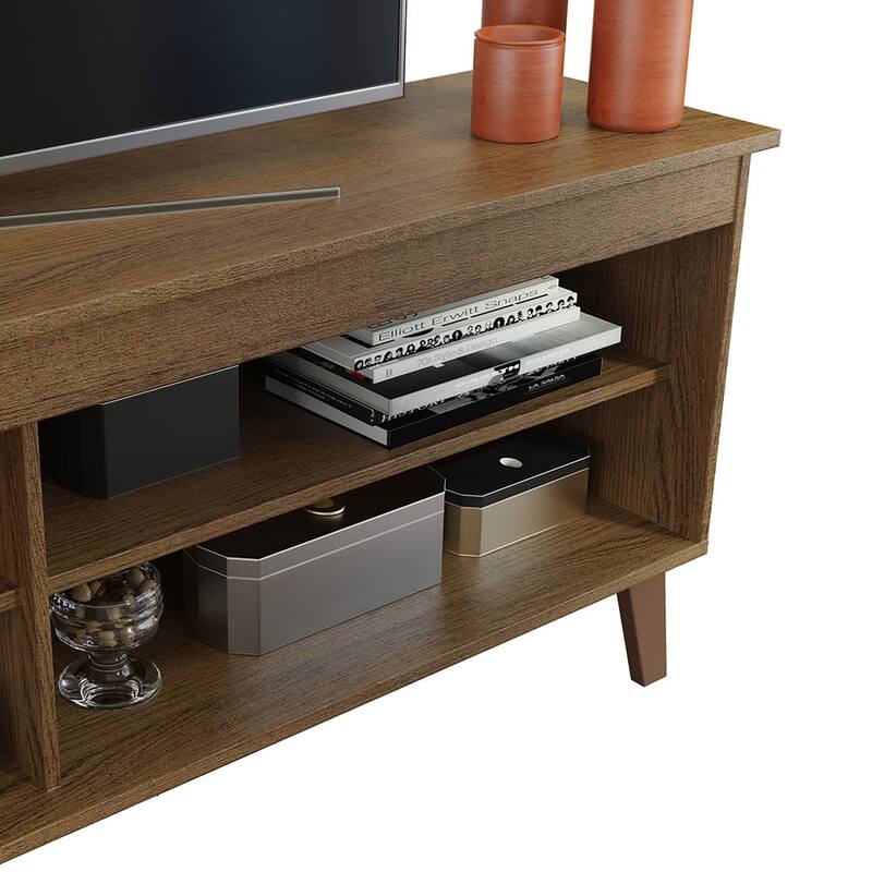 Madesa TV Stand Unit with 4 Shelves and Cable Management for 55, 65 Inch Media Modern Entertainment Center - 53 inches