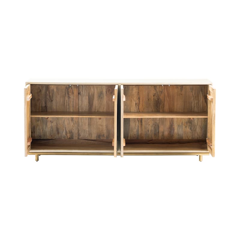 Brighton Four-Door Wooden Sideboard, Beige