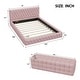 preview thumbnail 4 of 9, 2-Pcs Tufted Upholstered Platform Wooden Bedframe with Ottoman, Pink