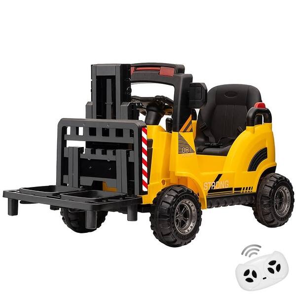 slide 2 of 28, 12V Ride on Forklift Car Yellow