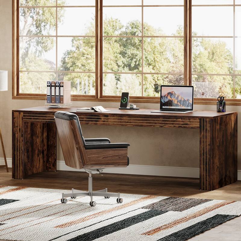 79 Inch Extra Long Desk, Two Person Desk, Double Computer for Home Office
