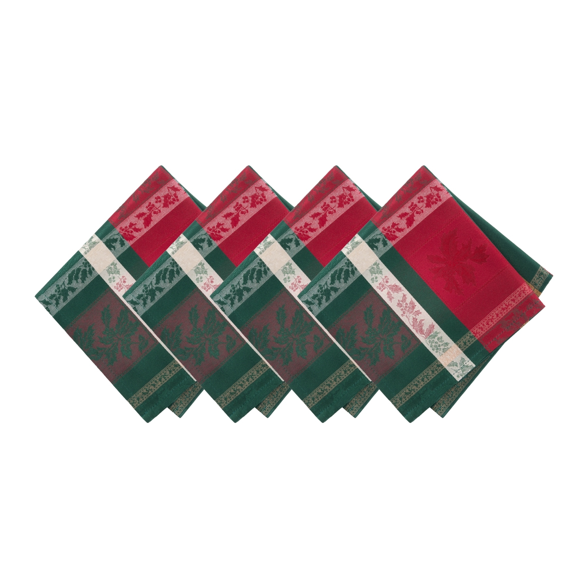 Merry and Festive Jacquard Napkins, Set of 4 - 17x17