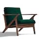 Omax Decor Zola Lounge Chair - Green Velvet /Walnut
