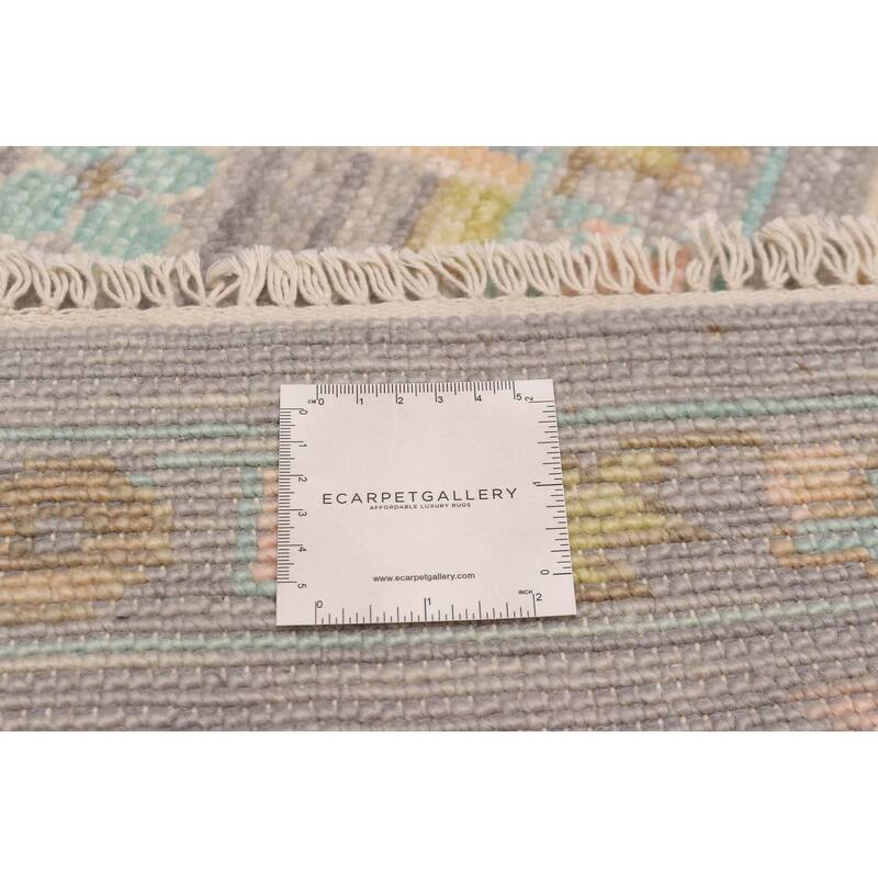 ECARPETGALLERY Hand-knotted Modern Oushak Grey Wool Rug - 10' x 13' 11"