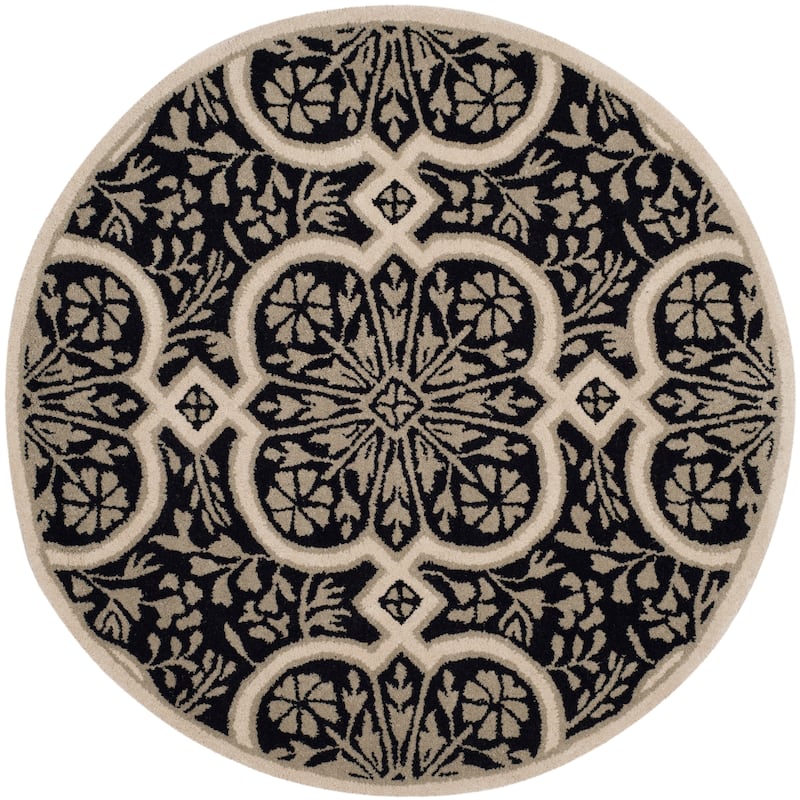 Martha Stewart by SAFAVIEH French Painted Avignon Wool Rug - 4' Round - Francesca