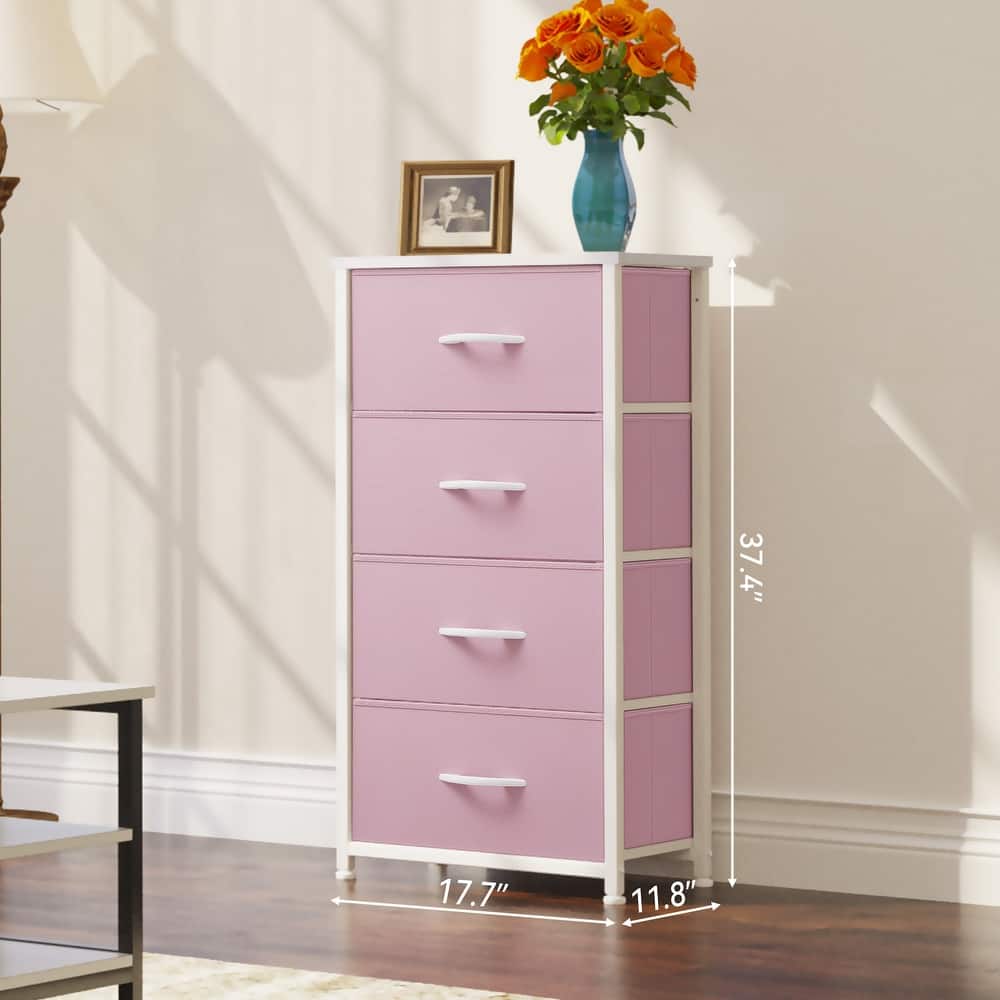 Modern 4/8/10-drawer Fabric Dresser Storage Tower with Wood Top