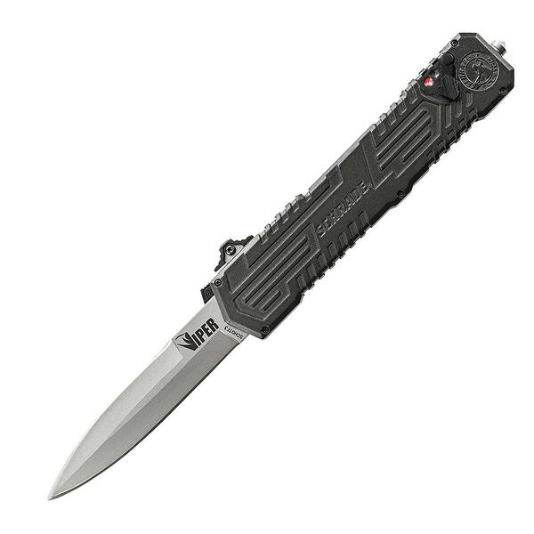 Bti tools schotf3 schrade viper 3 otf black handle bead blast blade ...