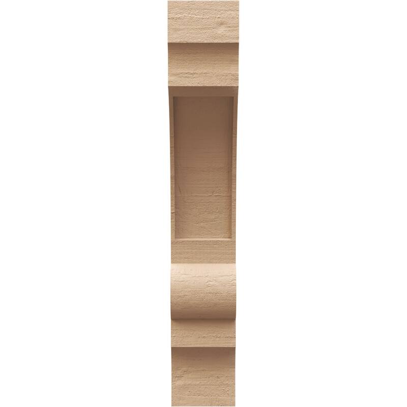 Series 2 Thin Diane Rough Cedar Woodgrain TimberThane Corbel, Primed Tan