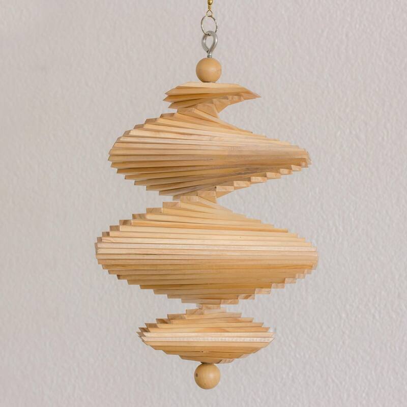 Novica Handmade Tranquil Winds Wood Mobile