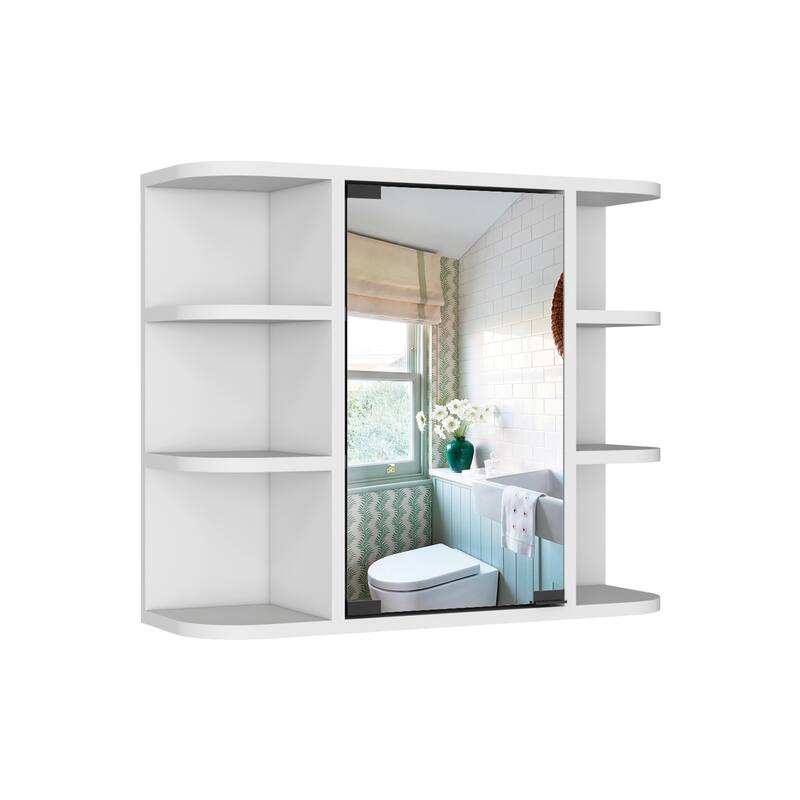 Medicine Cabinet Milano With Six External Shelves And Mirror