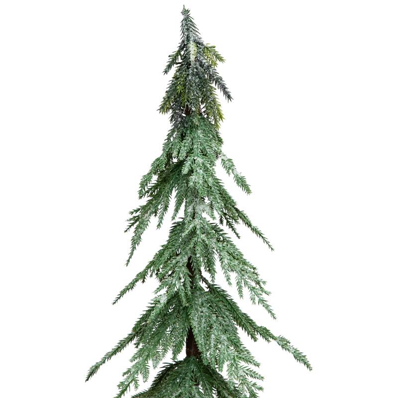 Mini Icy Pine Christmas Tree in Burlap Base - 24" - Unlit - 2 Foot