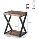 preview thumbnail 6 of 5, End Table, Industrial 2-Tier Side Table Nightstand