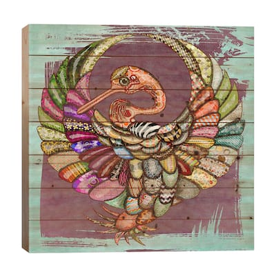 Eco Bird #2 Print On Wood by Diego Tirigall - Multi-Color