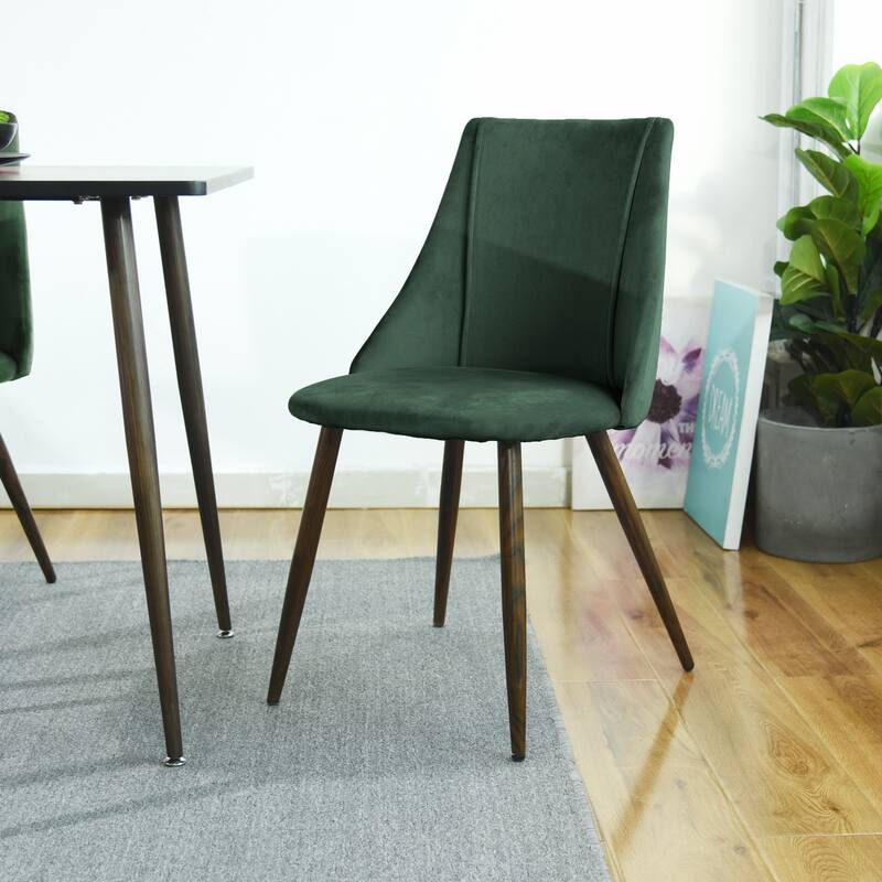 Velvet Upholstered Dining Chair Side Chair for Waiting Reception Room