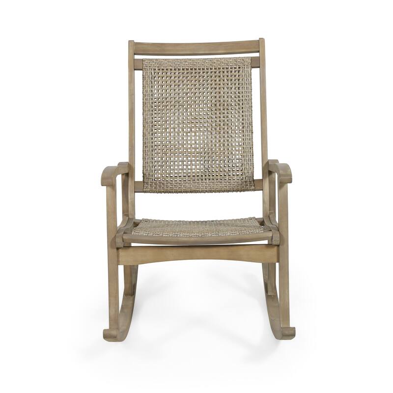 Lucas Outdoor Rustic Wicker Rocking Chairs (Set of 2) by Christopher Knight Home