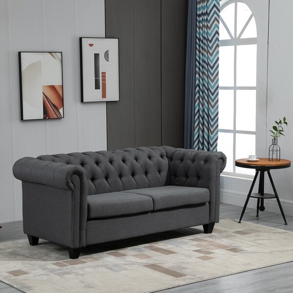 Linen 2 seater sofa sales