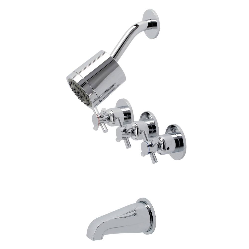 Concord Three-Handle Tub and Shower Faucet