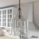 preview thumbnail 1 of 11, Hunter Dunshire Bell Pendant - Kitchen Island, Dining Room, Entry - Modern Farmhouse, Transitional, Contemporary 12" - Clear Glass - Noble Bronze-Clear Glass