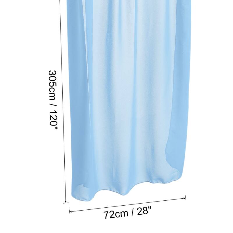 2Pcs 10Ft Chiffon Table Runner 28 x 120 Inch Rustic Gauze Tablecloth - 28 x 120 Inch