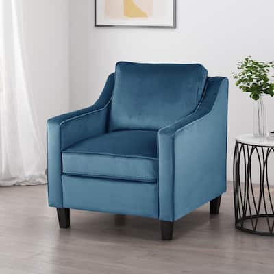 Milo Contemporary Velvet Club Chair by Christopher Knight Home - 30.75" W x 33.50" L x 33.75" H
