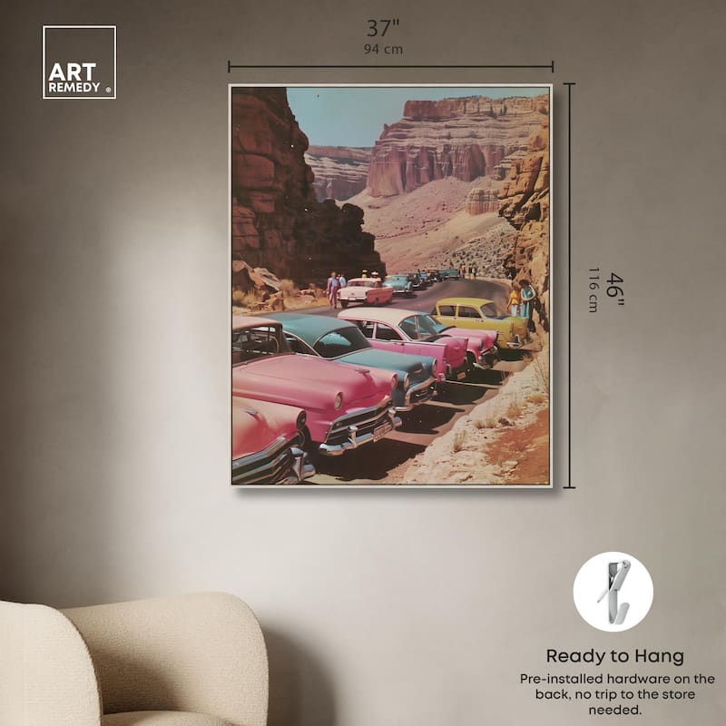 Vintage Canyon Visit Canvas by Art Remedy