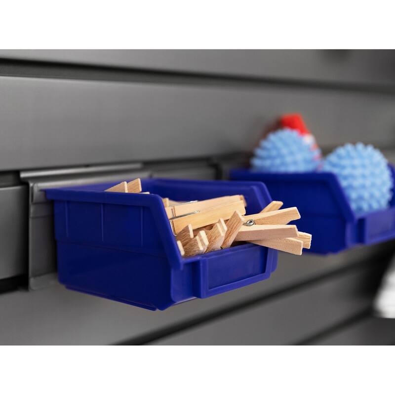 NewAge Products Blue Parts Bins (Steel SW/SBS) - Pack of 4